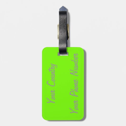 Leuchtstofffarbe Gepäckanhänger (Rückseite vertikal)