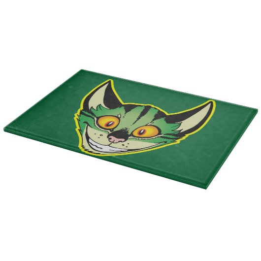 Leuchtstofffaser Cartoon Cat Cat Cutting Board Schneidebrett (Ecke)