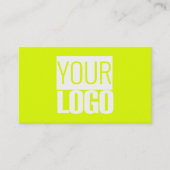 Leuchtstoffgelb - Fügen Sie Ihr Logo hinzu Visitenkarte (Vorderseite)