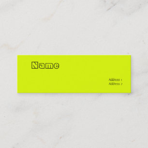 Leuchtstoffgelb Mini Visitenkarte