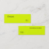 Leuchtstoffgelb Mini Visitenkarte (Vorne/Hinten)
