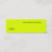 Leuchtstoffgelb Mini Visitenkarte (Rückseite)