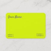 Leuchtstoffgelbe Visitenkarte (Vorderseite)