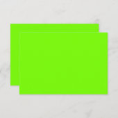 Leuchtstoffgrün-Blankopfkarte Einladung (Vorne/Hinten)