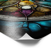 Leuchtstoffhaltiges Glaskreuz Fotodruck (Ecke)