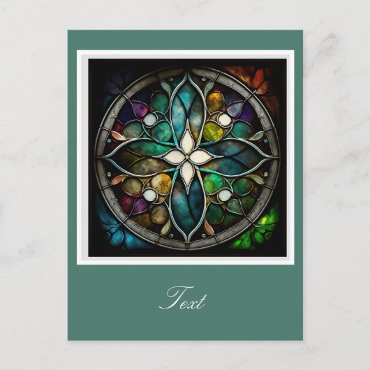 Leuchtstoffhaltiges Glaskreuz Postkarte (Vorderseite)