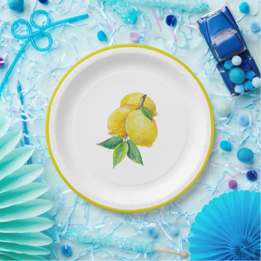 Leuchtstofflampen und Blätter Papierplatte Pappteller (Party)