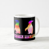Leuchtstoffpenguin-Austausch-Tasse Kaffeetasse (VorderseiteRechts)