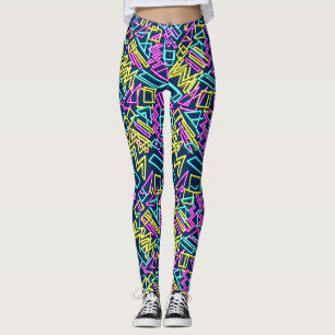 Leuchtstoffröhrenmuster.D Blau BG Leggings
