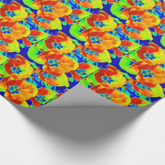 Leuchtstofftulips Geschenkpapier (Ecke)