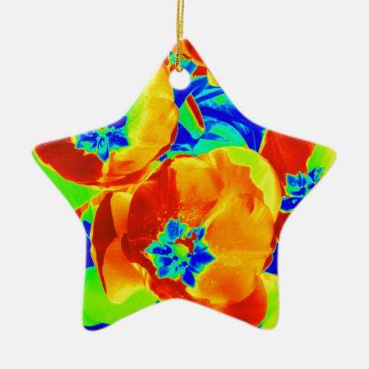 Leuchtstofftulips Keramik Ornament (Vorne)