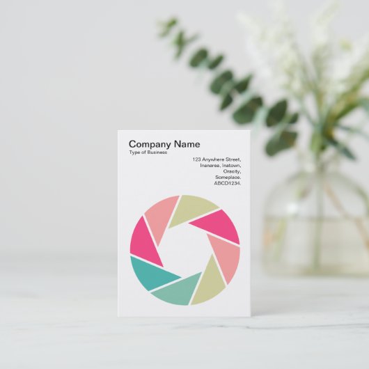 Leuchtsymbol - Farben 01 Visitenkarte (Stehend Vorderseite)