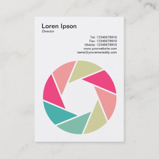 Leuchtsymbol - Farben 01 Visitenkarte (Rückseite)