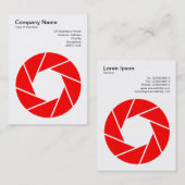 Leuchtsymbol - rot visitenkarte (Vorne/Hinten)