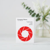 Leuchtsymbol - rot visitenkarte (Stehend Vorderseite)