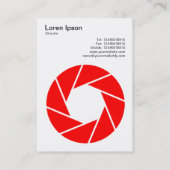 Leuchtsymbol - rot visitenkarte (Rückseite)