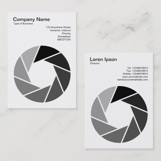 Leuchtsymbol - Tonwerte Visitenkarte (Vorne/Hinten)