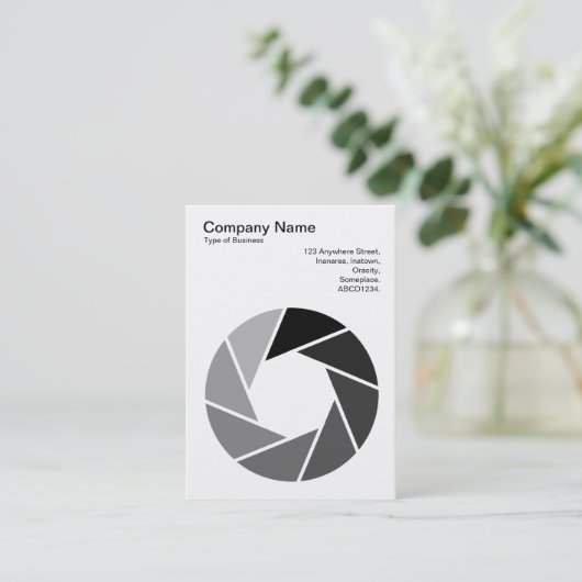 Leuchtsymbol - Tonwerte Visitenkarte (Stehend Vorderseite)