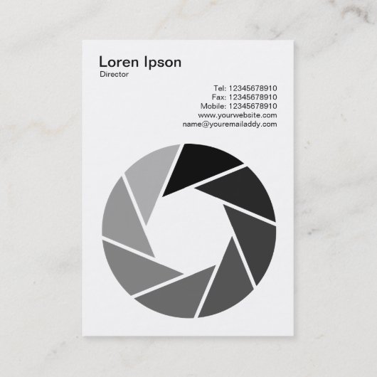 Leuchtsymbol - Tonwerte Visitenkarte (Rückseite)