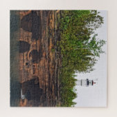 Leuchtturm -20x20 der Apostel-Insel-- die Insel Puzzle (Horizontal)