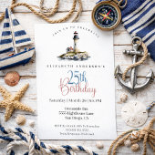 Leuchtturm 25. Geburtstag Einladung