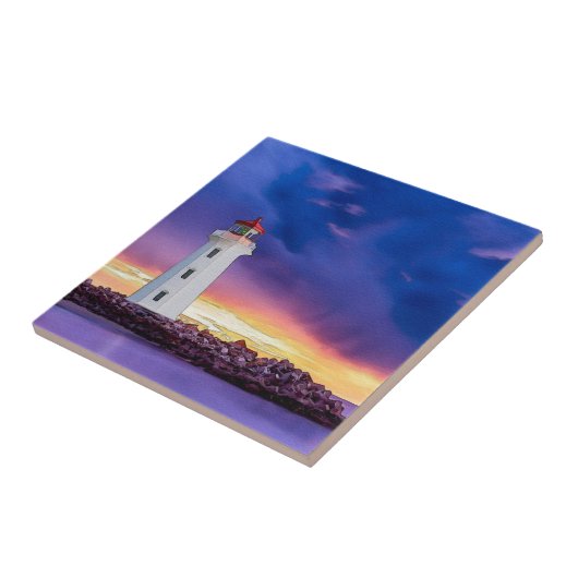 Leuchtturm 2.0 L - Kleine Keramik Fliese (Seite)