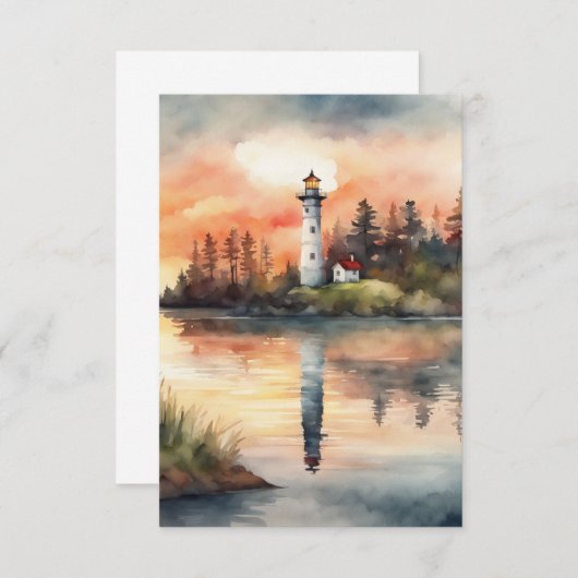 Leuchtturm - 3 - Karte (Vorne/Hinten)