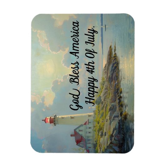 Leuchtturm 4. Juli Flexible Magnet (Vertikal)