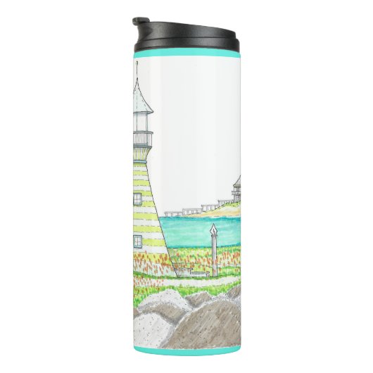 Leuchtturm 6; Thermal Tumbler; Cyan Thermosbecher (Nach rechts gedreht)