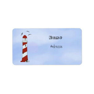 Leuchtturm Adressaufkleber