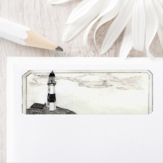 Leuchtturm-Adressetikett, klein (Insitu)