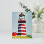 Leuchtturm AI Art Postkarte (Stehend Vorderseite)