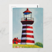 Leuchtturm AI Art Postkarte (Vorne/Hinten)