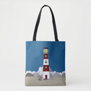 Leuchtturm Allover Tote Bag Tasche