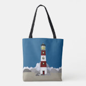 Leuchtturm Allover Tote Bag Tasche (Rückseite)