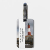 Leuchtturm am Beagle Gepäckanhänger (Rückseite vertikal)