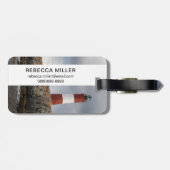 Leuchtturm am Beagle Gepäckanhänger (Rückseite horizontal)