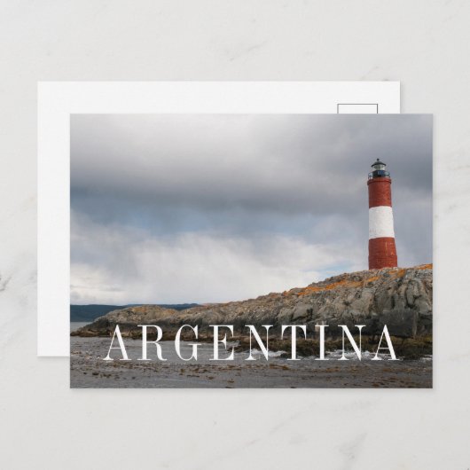 Leuchtturm am Beagle Postkarte (Vorne/Hinten)