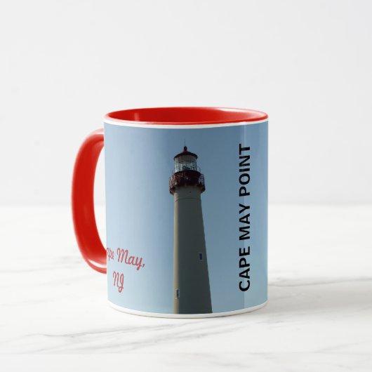 Leuchtturm am Cape May Point, NJ Tasse (Vorderseite Links)