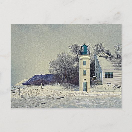 Leuchtturm am Empire Postcard Postkarte (Vorderseite)