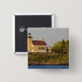 Leuchtturm am Lake Superior bei Copper Harbor Button (Vorne & Hinten)