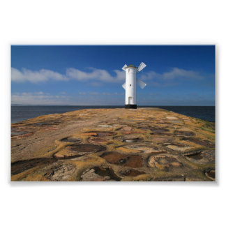 Leuchtturm am Maulwurf in Swinemuende in Polen Fotodruck