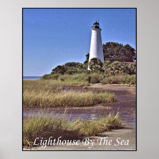 "Leuchtturm am Meer" Poster (Vorne)