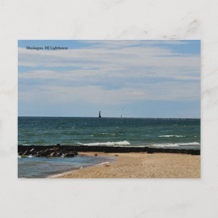 Leuchtturm am Michigansee Postkarte