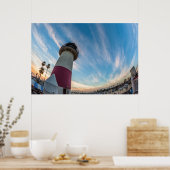 Leuchtturm am Ozeanhafen Poster (Küche)