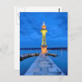 Leuchtturm am Paquis, Genf, Schweiz Postkarte (Vorne/Hinten)