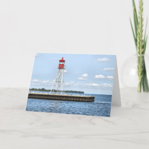 Leuchtturm am Pier - Blank Card Dankeskarte