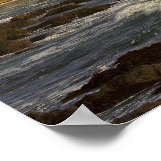 Leuchtturm am Pigeon Point Staat Beach in San 2 Poster (Ecke)