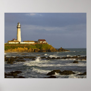 Leuchtturm am Pigeon Point Staat Beach in San 2 Poster