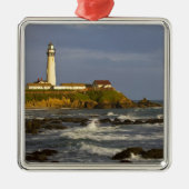 Leuchtturm am Pigeon Point Staat Beach in San 2 Silbernes Ornament (Vorne)